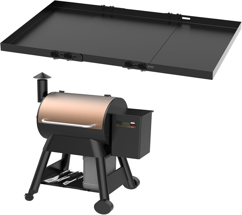 PHYESUVIN Universal Adjustable Grill Storage Shelf for Traeger Pro Series 780 and Ironwood 885 Pellet Grill, Grill Accessories for Traeger Pellet Grill to Provide More Storage Space - Image 1
